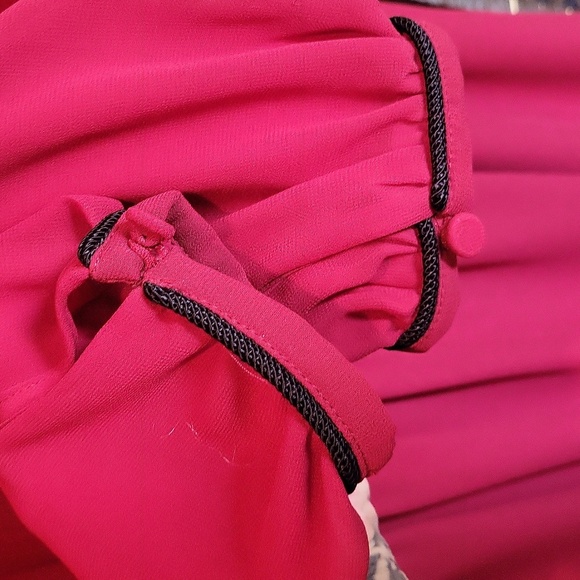 Altuzarra X Target Burgundy Long Sleeve Dress with Embroidery - Picture 6 of 10